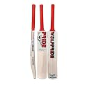 Retro Plus Full Size Cricket Bat, Ideal for Age 15+ Yrs with Anti Scuff Sheet, Toe, and Cover (Retro Plus Red Sticker &amp; Red Grip, Himachal Willow Cricket Bat)