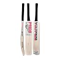 Retro Plus Full Size Cricket Bat, Ideal for Age 15+ Yrs with Anti Scuff Sheet, Toe, and Cover (Retro Plus Pink Sticker &amp; Pink Grip, Kashmir Willow Cricket Bat)