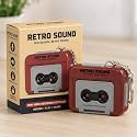 Retro Sound Mini Voice Recorder Keychain – Cute Cassette Style Audio Recording Device with Playback | Portable Keychain Gadget for Bag, Car & Bike | Random Color (Blue/Brown)