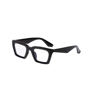 Retro Vintage Rectangilar Thick Abstract UV-Protected Sunglasses