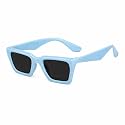 Retro Vintage Rectangilar Thick Abstract UV-Protected Sunglasses