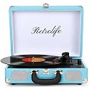 Retrolife® Vinyl Record Player with Speakers, Bluetooth Vinyl Player