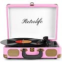Retrolife® Vinyl Record Player with Speakers, Bluetooth Vinyl Player