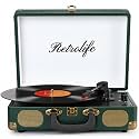 Retrolife® Vinyl Record Player with Speakers, Bluetooth Vinyl Player