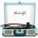 Retrolife® Vinyl Record Player with Speakers, Bluetooth Vinyl Player