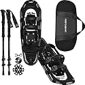 Retrospec Drifter 25/30 Inch Snowshoes & Trekking Poles Bundle for Men & Women, Durable All Terrain with Fully Adjustable Binding and Carry Bag with Lightweight Aluminum Hiking & Walking Sticks