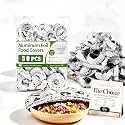 Reusable Aluminum Foil Bowl Covers 100 Pack 6"-11" Elastic Food Storage