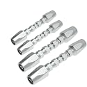 Reusable Hydraulic Hose Field Repair Kit, 1/2'' 3/8'' 1/4'' for Hydraulic Hose Crimper Fittings Size #08#06#04 (2PCS 1/4" &amp; 2PCS 1/2")