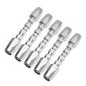 Reusable Hydraulic Hose Field Repair Kit, 1/2'' 3/8'' 1/4'' for Hydraulic Hose Crimper Fittings Size #08#06#04 (5PCS 3/8")