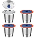 Reusable K Cups Coffee Pod Filters for keuring 2.0 and 1.0, Metal Filter for Coffee Maker,Stainless Steel Reusable K Cups Sturdy Filters (4PACK)