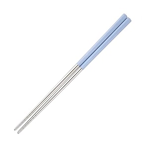reusable metal chopsticks 1 pair for noodels sushi hotpot epsilon 23 cm long stainless steel chopstick colorful perfect square grip to hold foods for home hotels restaurant blue