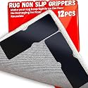 Reusable Rug Tape Grippers for Hardwood Floors No Damage,Non Slip Pads 12Pc