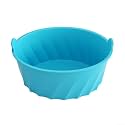 Reusable Silicone Slow Cooker Liner for 6-8 Quart Oval, High Resistant, Dishwasher Safe, Non- Insert(Blue)