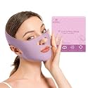 Reusable V-Line Chin up Mask, V Shaped Face Lifting Mask Chin Strap for Sleeping, Facial Slimming Strap Double Chin Reducer for Firming & Skin Tightening (Purple)