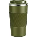 Reusable Vacuum Insulated Travel Mug, Stainless Steel Thermos Bottle for Hot Cold Drinks (Green, 510ml)
