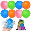 Reusable Water Balloons, Water Bombs Splash Ball, Magnetic Water Ball for Outdoor Games, Summer Party(8Pcs)