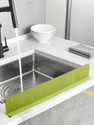 REVATAKG Silicone Kitchen Sink Splash Guard 48×8 Cm Water Deflector With Suction Cup 48 cm Single Sided Tape (Multicolor Pack of 1)
