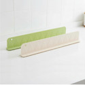 REVATAKG Silicone Kitchen Sink Splash Guard 48×8 Cm Water Deflector With Suction Cup 49 cm Single Sided Tape (Beige, Green Pack of 2)