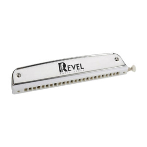 revel rvl-ha24scs harmonica for beginner hobbyist professional silver