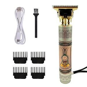 hair clippers for men pro li close cutting trimmer t-blade cordless electric rechargeable grooming kit 15234 mm zero gapped detail barber haircut monkey gold