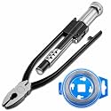 Reversible Safety Wire Twister Pliers with 50ft 0.032 Inch Steel Wire Left and Right Twists Aircraft Twisting Tool Automatic Metal Lock Twister for Aircraft Auto Industry(6 Inch)