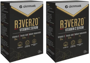 reverzo vitamin c serum with 20 vitamin c for skin brightening even skin tone20ml x 2 40 ml