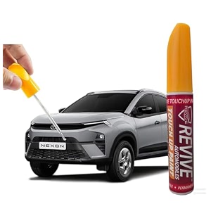 revive touchup paint pen compatible with tata nexon colors factory quality amp matched 2k paint pure grey tat7005