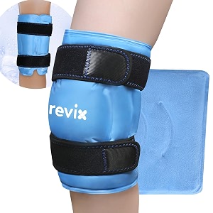 revix xl ice pack wrap for entire knee after surgery reusable gel cold pack for pain relief injuries swelling bruises and replacement surgery