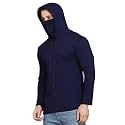 Cotton Solid Men Hooded Neck with Mask