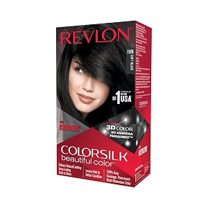revlon colorsilk permanent hair color for women salon perfect hair colour at home with 100 grey coverage  pro-keratin amp no ammonia  up to 8 weeks of colour  shade - soft black 1wn pack of 1