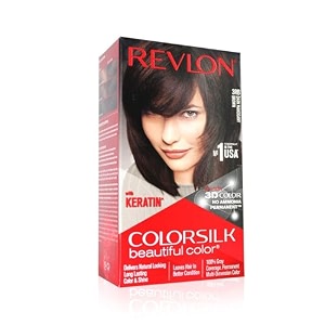 revlon colorsilk permanent hair color for women salon perfect hair colour at home with 100 grey coverage  pro-keratin amp no ammonia  up to 8 weeks of colour  shade - mahogany brown 3rb pack of 1