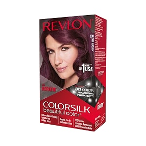 revlon colorsilk permanent hair color for women salon quality hair colour at home with up to 100 grey coverage pro-keratin no ammonia up to 8 weeks of colour deep burgundy 3db pack of 1