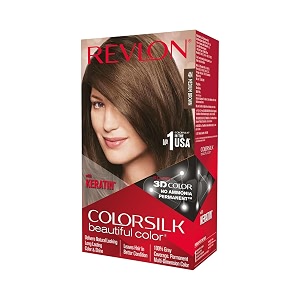 revlon colorsilk permanent hair color for women salon perfect hair colour at home with 100 grey coverage  pro-keratin amp no ammonia  up to 8 weeks of colour  shade - medium brown 4n pack of 1