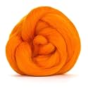 Revolution Fibers Dyed Corriedale Wool | 8 Ounces of Premium Combed Wool Top | 26 Micron, 100% Pure Corriedale Wool Roving, Ethically Sourced (Clementine Orange)