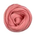 Revolution Fibers Dyed Corriedale Wool | 8.2 Ounces of Premium Combed Wool Top | 26 Micron, 100% Pure Corriedale Wool Roving, Ethically Sourced (Salmon Pink)