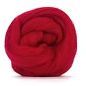 Revolution Fibers Dyed Corriedale Wool | 8 Ounces of Premium Combed Wool Top | 26 Micron, 100% Pure Corriedale Wool Roving, Ethically Sourced (Scarlet Red)