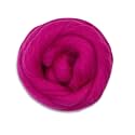 Revolution Fibers Dyed Corriedale Wool | 8.2 Ounces of Premium Combed Wool Top | 26 Micron, 100% Pure Corriedale Wool Roving, Ethically Sourced (Raspberry)
