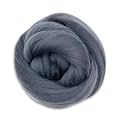 Revolution Fibers Dyed Corriedale Wool | 8.2 Ounces of Premium Combed Wool Top | 26 Micron, 100% Pure Corriedale Wool Roving, Ethically Sourced (Granite Gray)