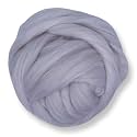 Revolution Fibers Dyed Corriedale Wool | 8.2 Ounces of Premium Combed Wool Top | 26 Micron, 100% Pure Corriedale Wool Roving, Ethically Sourced (Lightning White)
