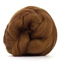 Revolution Fibers Dyed Corriedale Wool | 8 Ounces of Premium Combed Wool Top | 26 Micron, 100% Pure Corriedale Wool Roving, Ethically Sourced (Chocolate Brown)