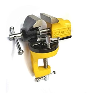 revolving clamp base- table baby vice professional 60 mm yellow-balck