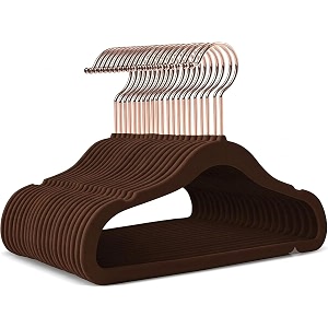 50 -pack brown kids velvet hangers 113939 inch premium non slip kids felt hangers for closet space saving toddler clothes hanger for youth39s childrens39 clothes