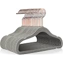 60 -Pack Grey Kids Velvet Hangers 11'' Inch Premium Non Slip Kids Felt Hangers for Closet, Space Saving Toddler Clothes Hanger for Youth's Childrens' Clothes.