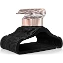 Kids 20 -Pack Black Kids Velvet Hangers 11'' Inch Premium Non Slip Kids Felt Hangers for Closet, Space Saving Toddler Clothes Hanger for Youth's Childrens' Clothes