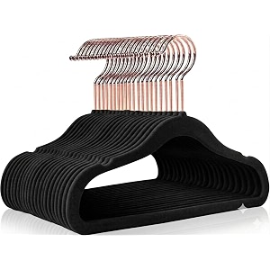 kids 50 -pack black kids velvet hangers 113939 inch premium non slip kids felt hangers for closet space saving toddler clothes hanger for youth39s childrens39 clothes