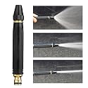 Pressure Water Spray Gun Car Bike Washing Water Pressure Booster Brass Nozzle Suitable for 1/2 Nozzles Hose Pipe Clean Shave Car/ (black)