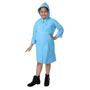 100 waterproof raincoatrainwear for kids boysgirls unisex with pockets head cap backpack bag protection