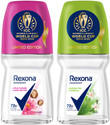 Rexona Lotus Flower & Shea Butter and Matcha Tea & Vanilla Antiperspirant Roll-On Deodorant Roll-on - For Women (100 ml, Pack of 2)