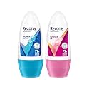 Rexona Shower Fresh Underarm Roll On Deodorant (50 ML), and Powder Dry Underarm Roll Deodorant on (50ML), Long-Lasting 72 Hours Odour Protection | Alcohol-Free Formula, Dermatologically Tested | (Combo of 2)
