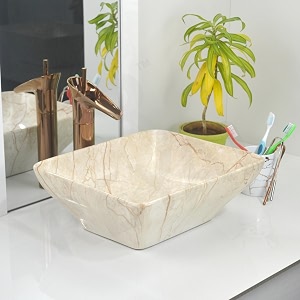reyal imported wash basin for bathroom size  1334 x 1534x 5534 table top basin wash basin over counter wash basin only vessel sink ivory cloud